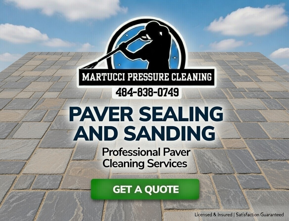 Paver sealing and sanding service in the Lehigh Valley by Martucci Pressure Cleaning